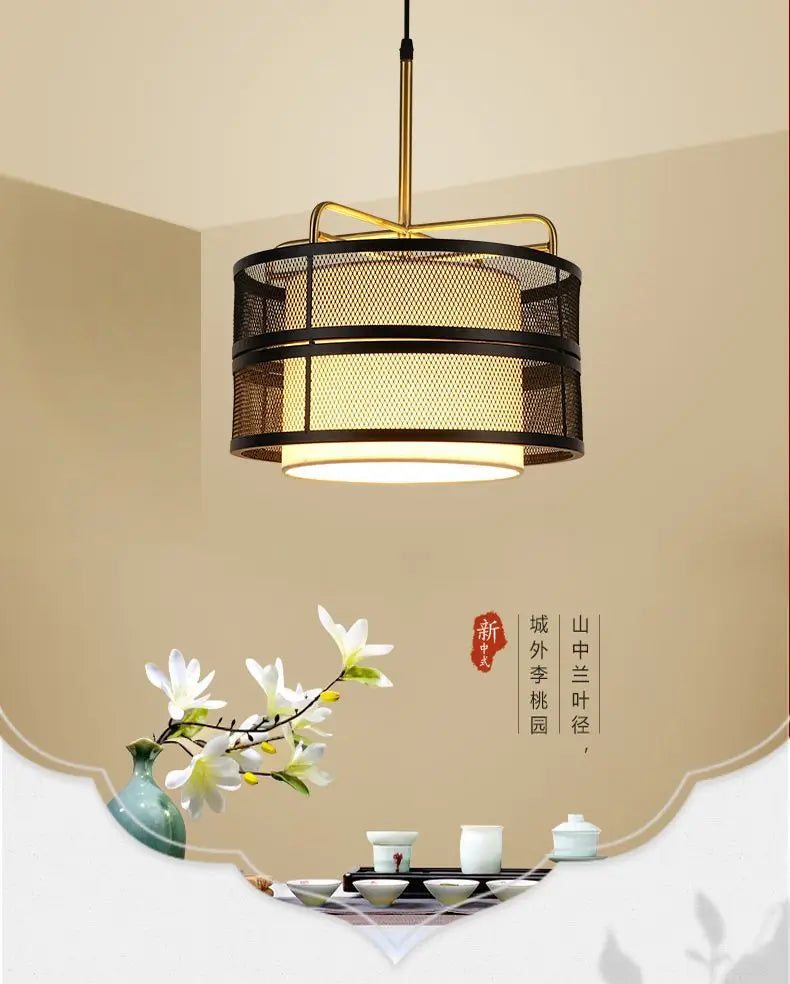 "Afralia™ Chinese Antique Tea House Pendant Lamp"