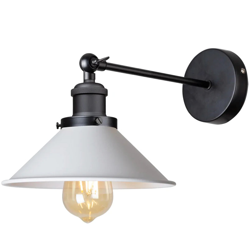 Afralia™ Industrial Wall Sconce Light with Adjustable Metal Lampshade