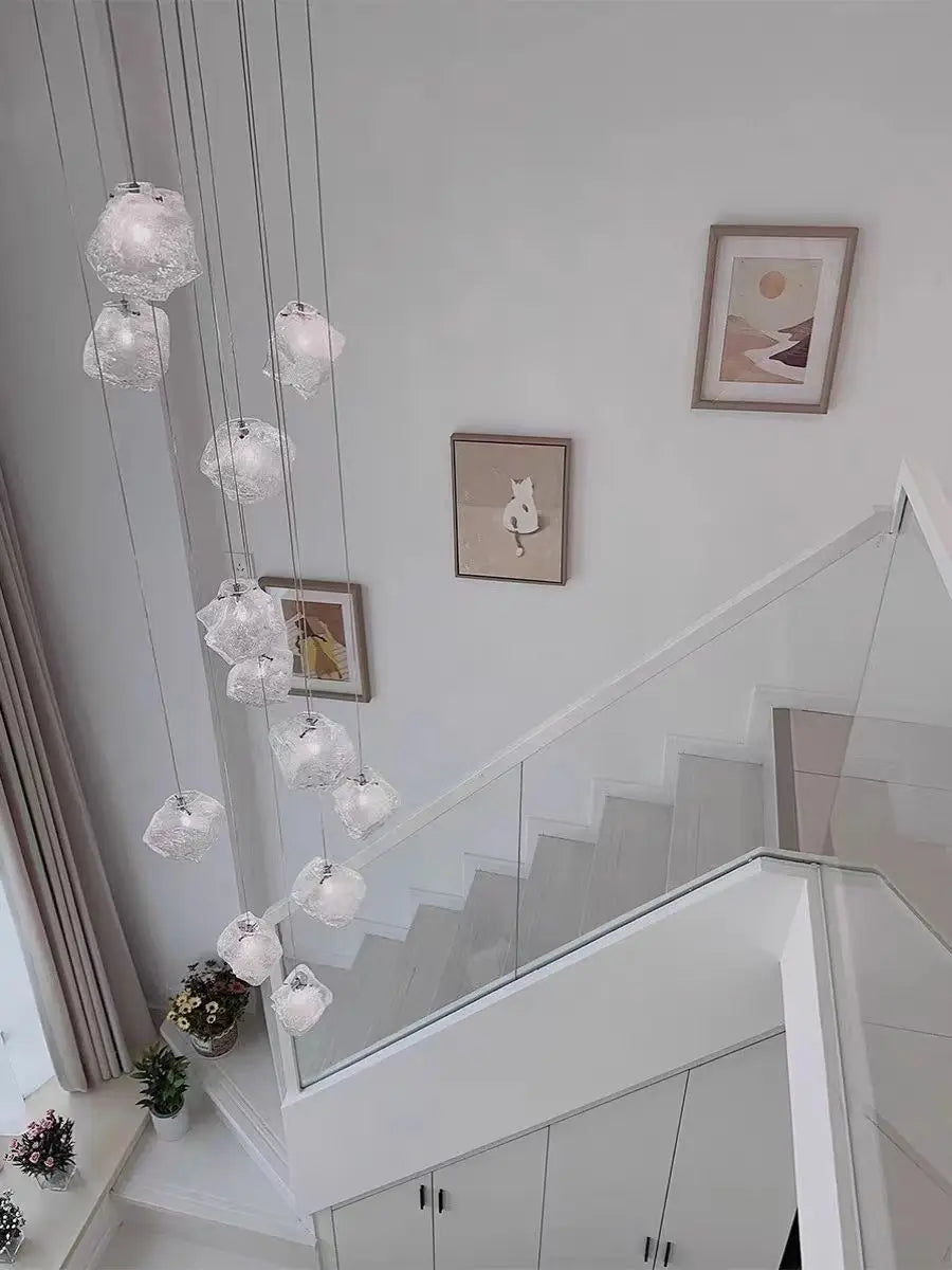 Afralia™ Cube Chandelier Pendant Lights for Restaurant Loft Stairwell Bedroom Art Décor