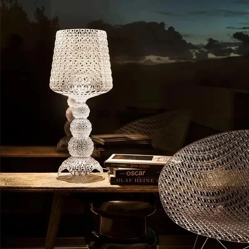 Afralia™ Acrylic Kabuki Table Lamp LED Floor Light for Living Room Bedroom