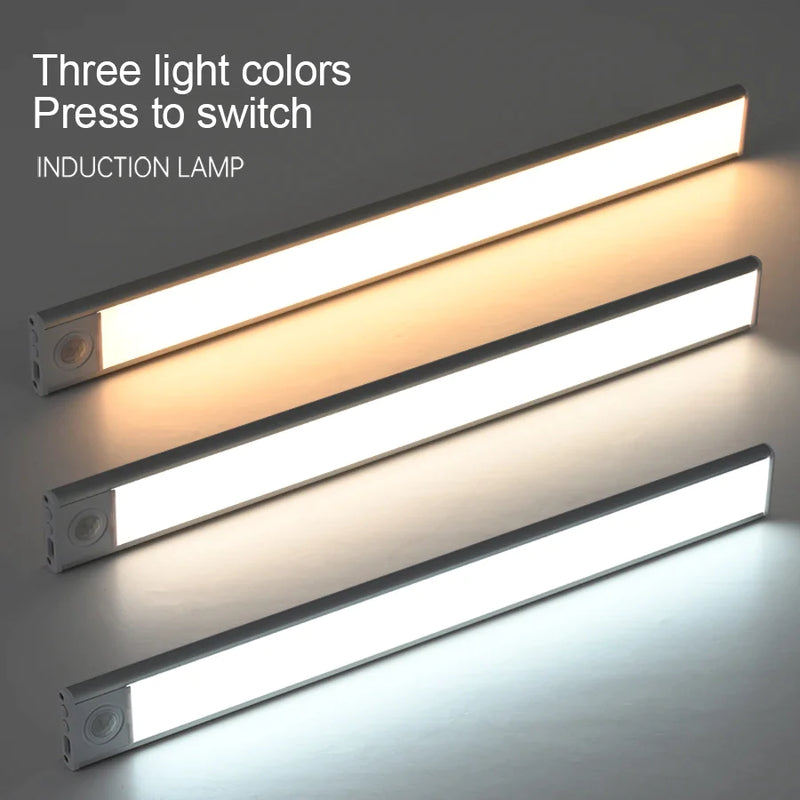 Afralia™ 50cm Ultra-Thin LED Motion Sensor Cabinet Light for Kitchen, Bedroom, Closet