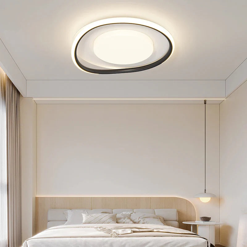 Afralia™ LED Ceiling Lights White Black Infinite Dimming Home Lighting Fixtures
