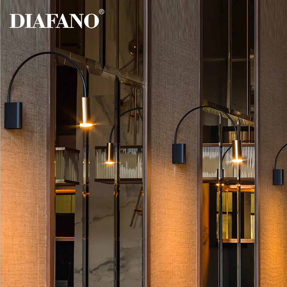 Afralia™ Adjustable Rocker Wall Lamp: Minimalist Style for Living Room, Bedroom, and Study