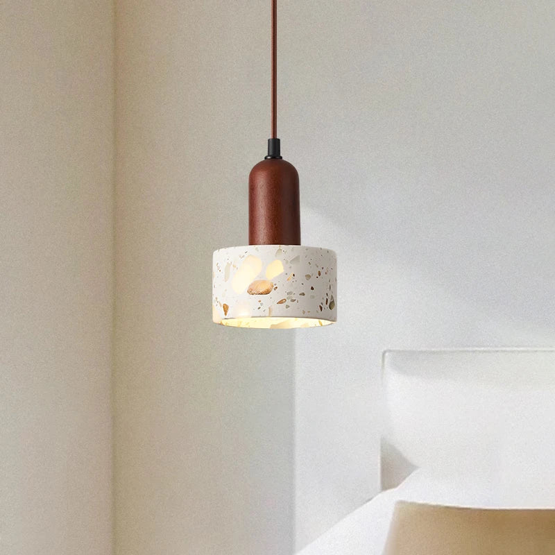 Afralia™ Wabi Sabi Terrazzo LED Pendant Light for Home Design