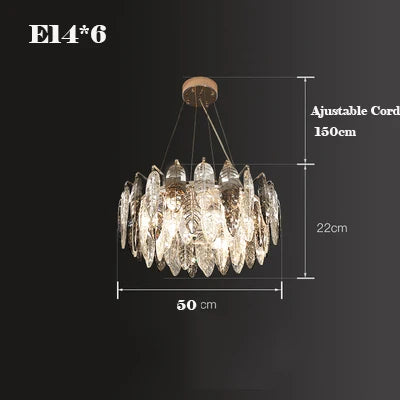 Afralia™ Gold Silver Crystal LED Dimmable Pendant Light for Living Room