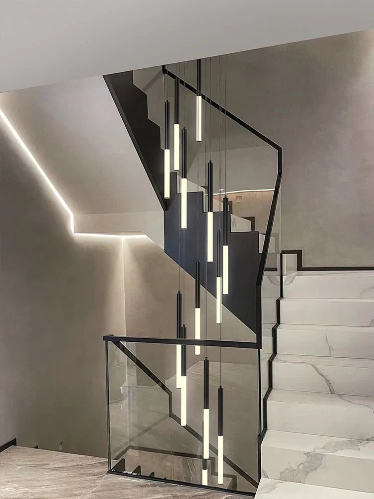 Afralia™ Minimalist Pendant Chandelier Ceiling Light for Living Room Stair Modern 2023