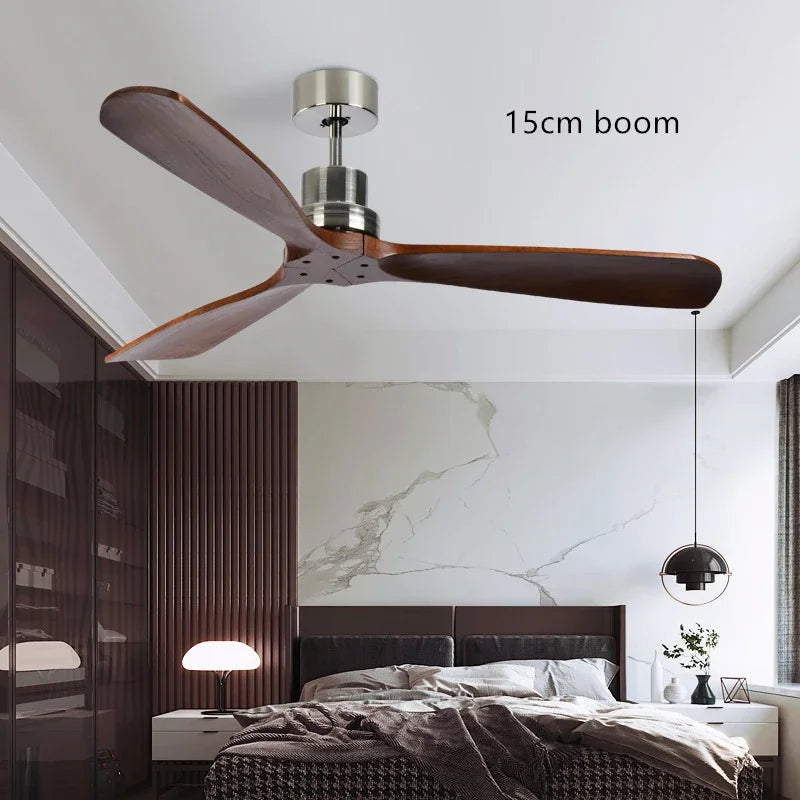 Afralia™ 52" Propeller Ceiling Fan in Wood, Silent Operation for Home and Loft.