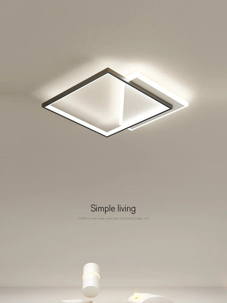 Afralia™ Geometric LED Ceiling Lamp | Modern Nordic Bedroom Study Light