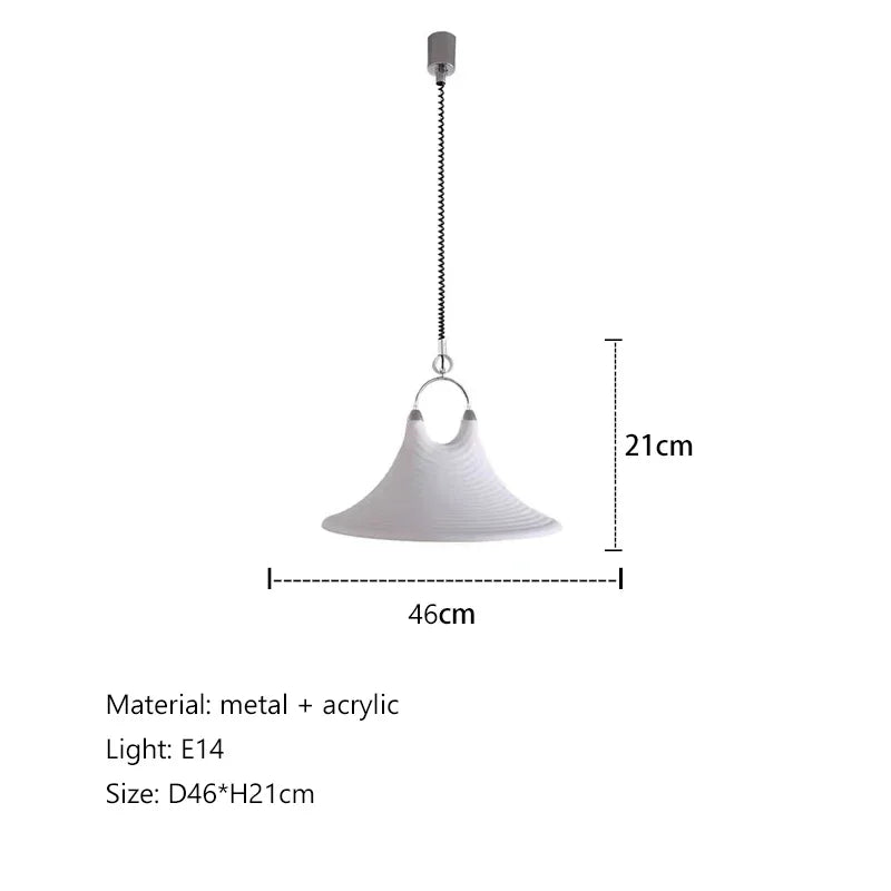 Afralia™ Liftable Trumpet Chandelier: Minimalist LED Pendant Lamp for Dining Room & Bedroom