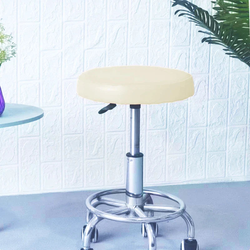 Afralia™ Waterproof Pu Stool Cover: Elastic Round Chair Case for Home Bar, Seat Protector