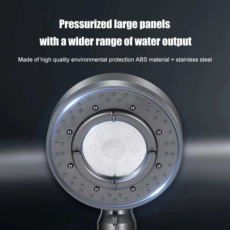 Afralia™ Large Panel Adjustable High Pressure Shower Head for Eco-Friendly Rainfall Experience