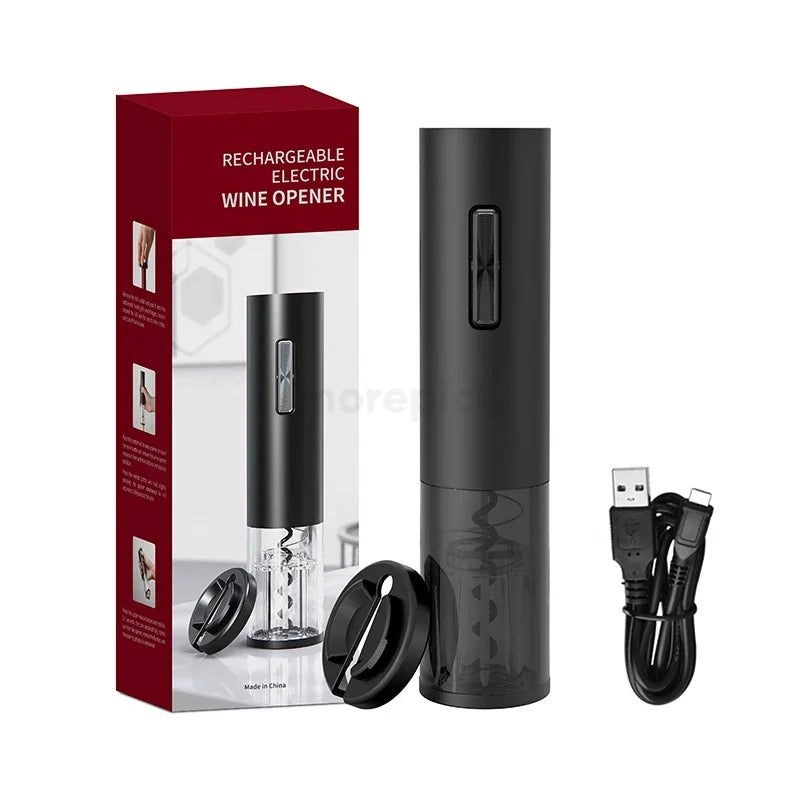 Afralia™ Electric Corkscrew Kit, USB Rechargeable Wine Opener for Bar Parties