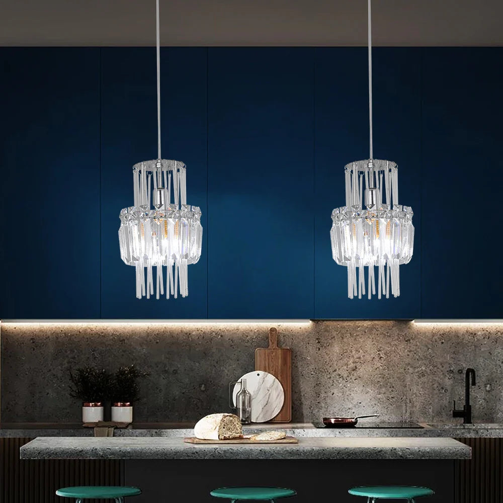 Afralia™ Crystal Glass Ceiling Chandelier for Bright Home Hotel Decor