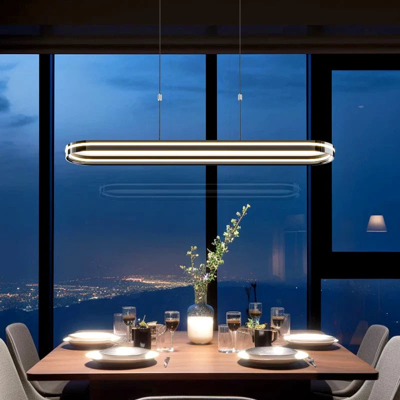 Afralia™ Modern LED Pendant Chandelier for Indoor Dining Room and Living Room Lighting