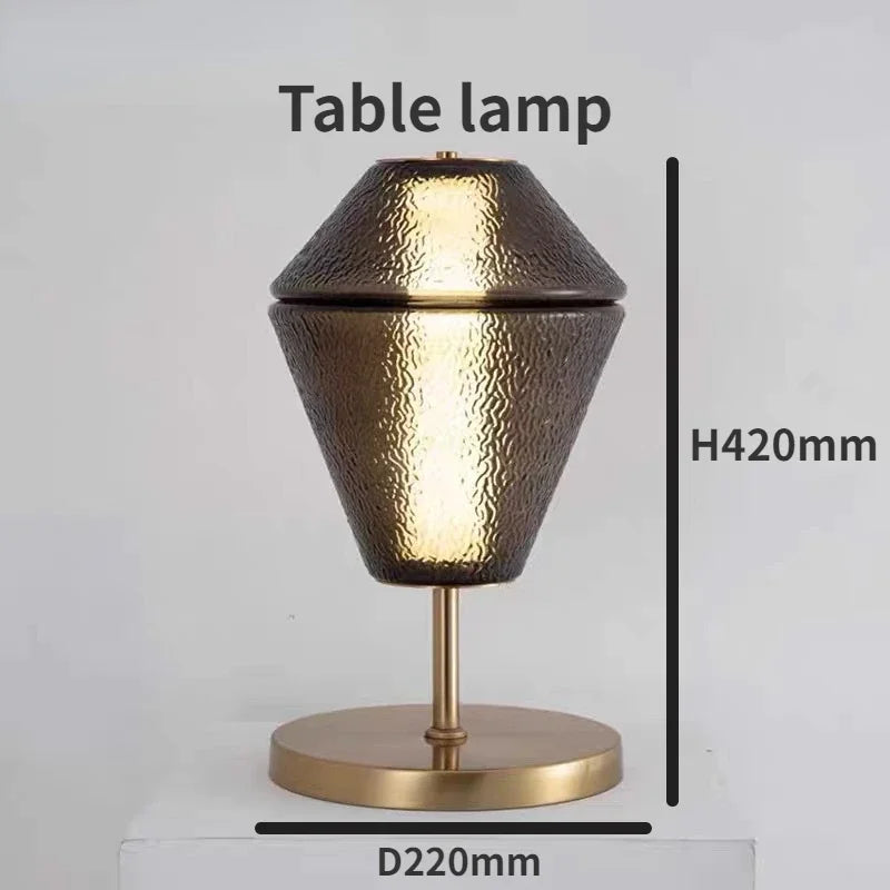 Afralia™ Nordic Glass Floor Lamp for Living Room, Study, Bedroom - LED Table Lamp