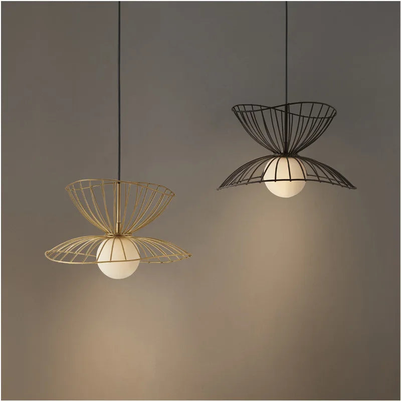 Afralia™ Nordic Straw Hat Chandelier: Classic Iron Pendant Lamp for Kitchen, Dining Table, and Bedroom