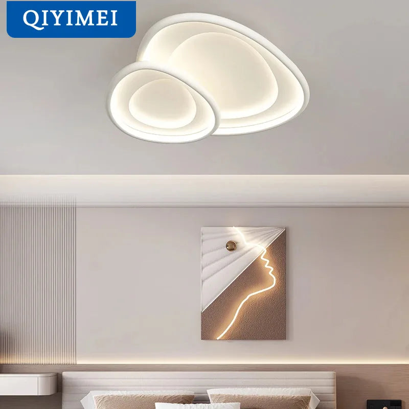 Afralia™ LED Chandeliers White Chrome Kitchen Light Fixture Modern Home Lighting