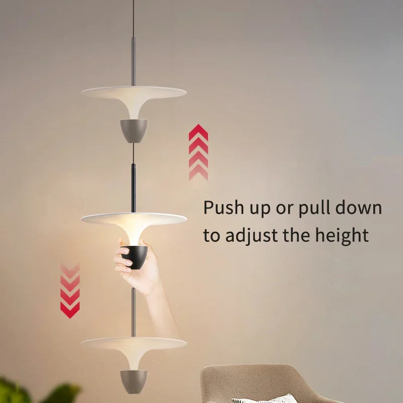 Afralia™ Nordic Minimalist LED Chandelier for Bedroom, Restaurant, Bar - Interior Lighting Solution