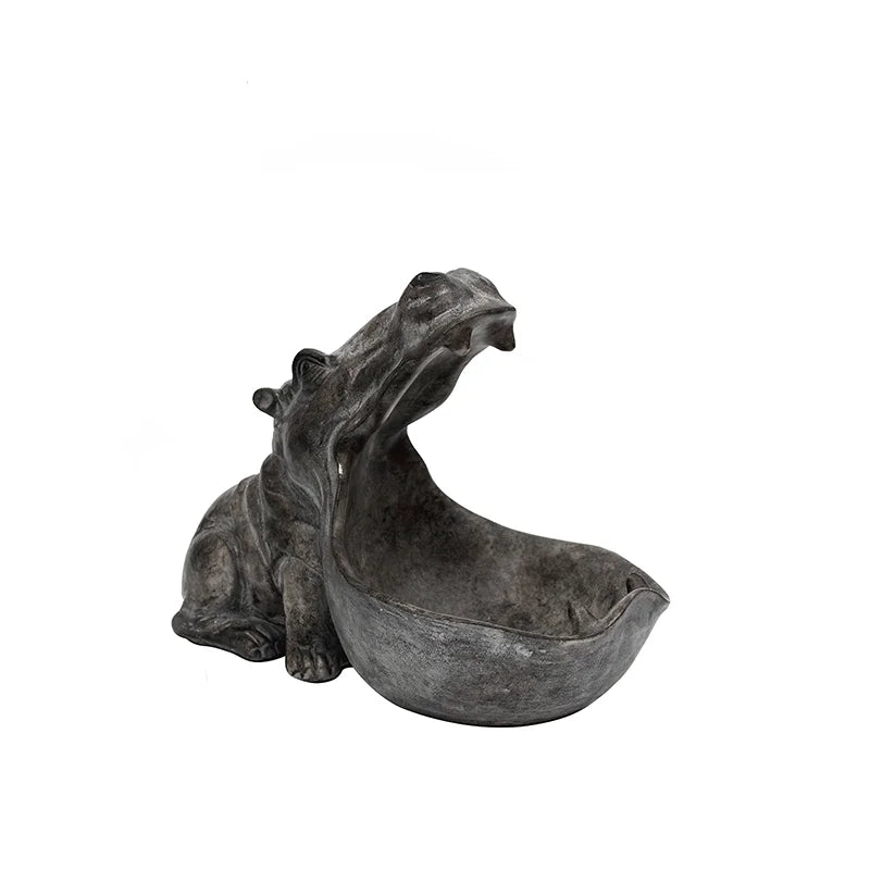 Afralia™ Hippo Key Box: Decorative Table Sculpture & Storage Solution for Home Ornament