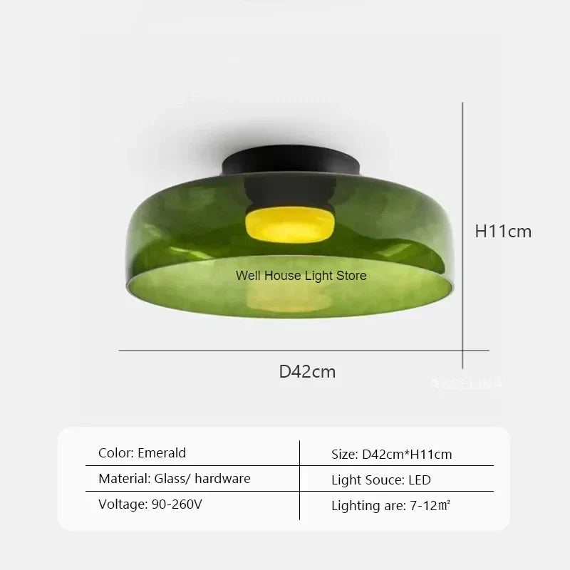 Afralia™ Glass Ceiling Chandelier - Luxury Nordic LED Ceiling Lamp