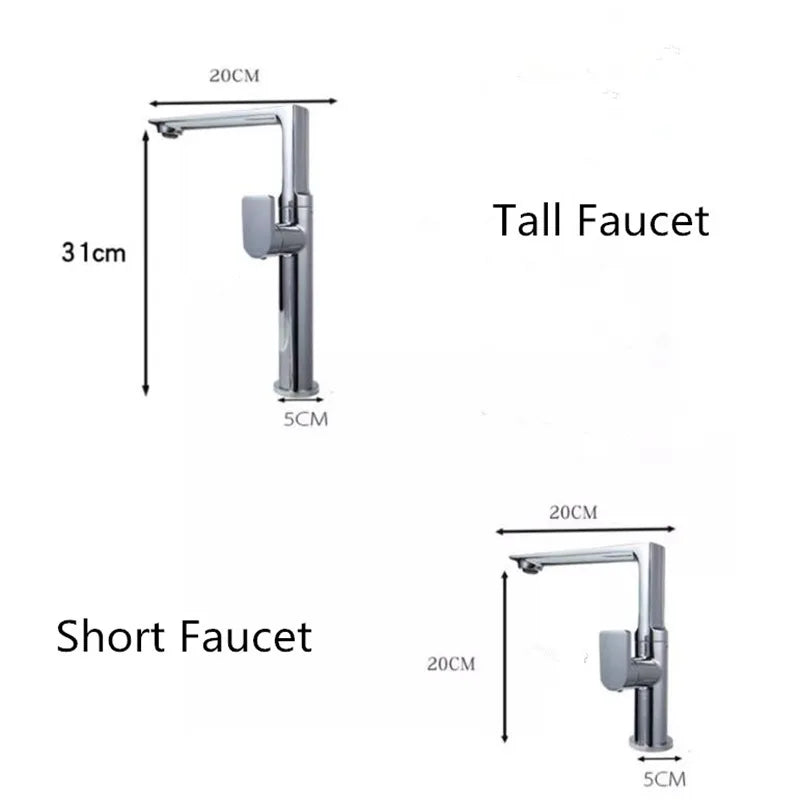 Afralia™ Gold Brass Bathroom Basin Faucet, Single Handle Hot & Cold Mixer Tap