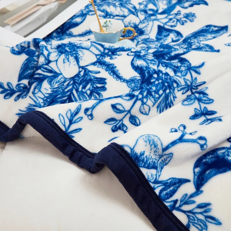 Afralia™ Cozy Flannel Plush Blanket - All Seasons Sofa Cover & Bed Sheet for Queen Double