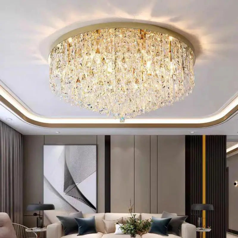 Afralia™ Modern Crystal LED Ceiling Chandelier Lighting Fixture