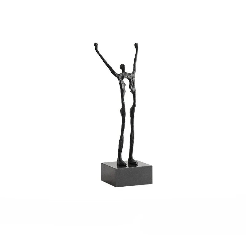 Afralia™ Human Figure Sculpture Acrobatics Art Decor Abstract Figurine Metal Handicrafts