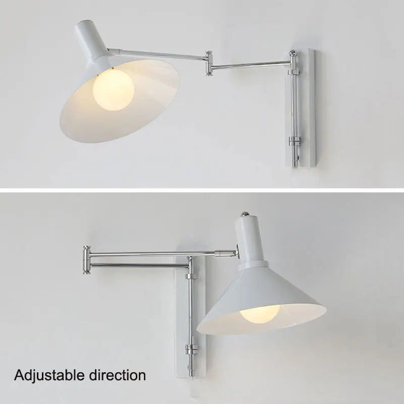 Afralia™ Swing Arm Wall Lamp: Extended Arm Foldable Retro Reading Light