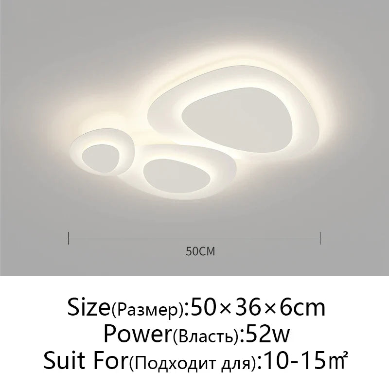 Afralia™ White LED Ceiling Lamp for Modern Living Room Bedroom Kitchen Décor