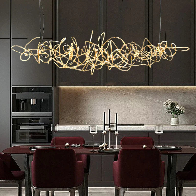 Afralia™ Nordic LED Tree Chandelier - Post-Modern Light Luxury for Restaurant and Bar.