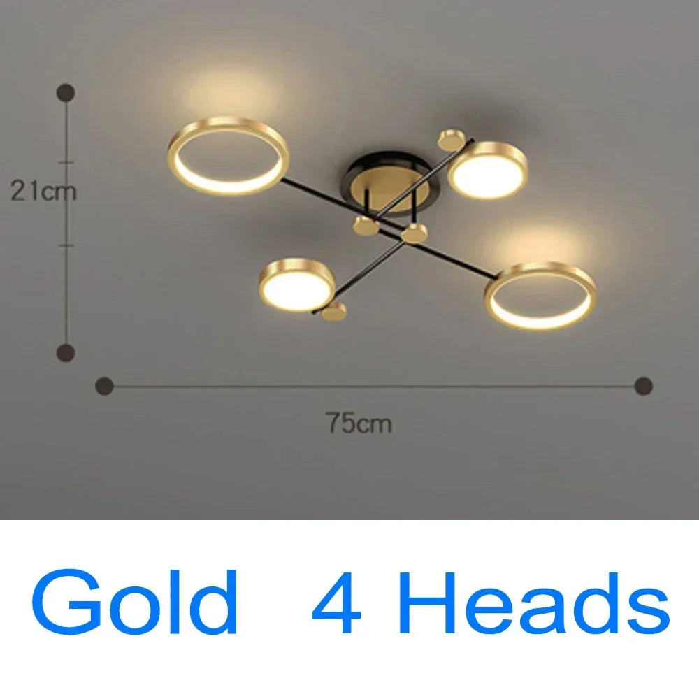 Afralia™ Nordic LED Pendant Light Chandelier with Remote Control, Dimmable Ceiling Fixture