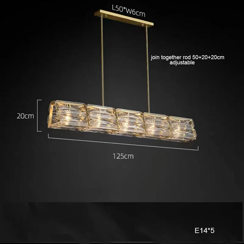 Afralia™ LED Glass Pendant Light Dimmable Chandelier Kitchen Island Decor