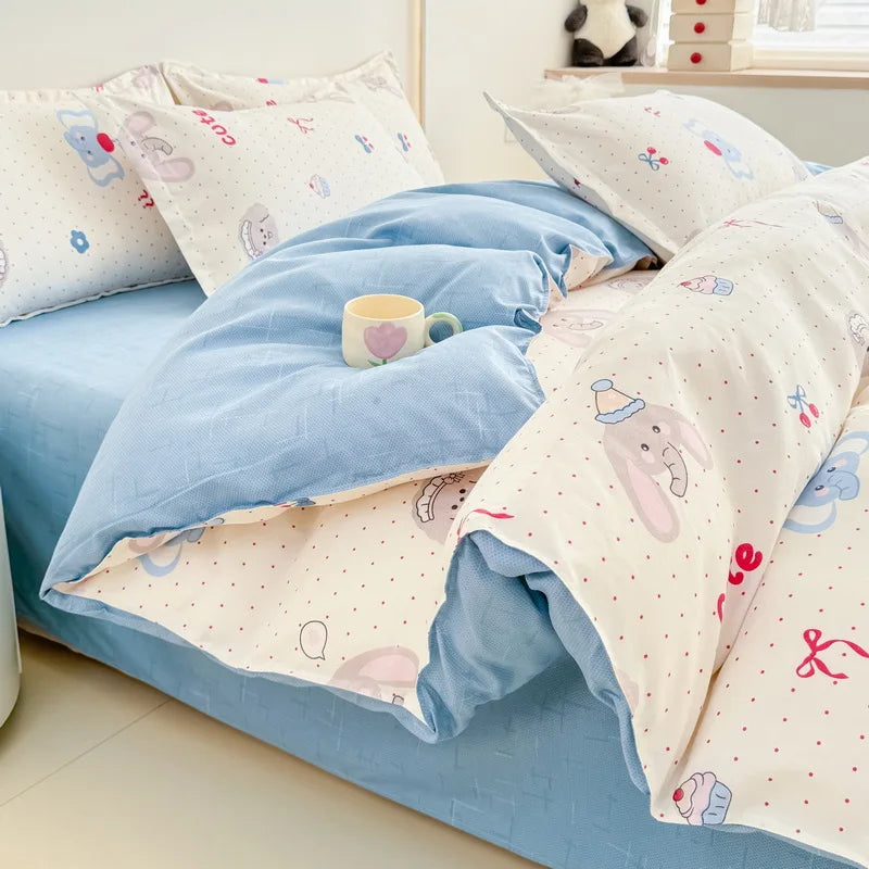Afralia™ Romantic Flower Soft Bedding Set: Cozy & Breathable Comforter for Spring & Summer
