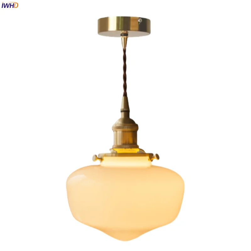 Afralia™ Glass LED Pendant Lamp: Nordic Minimalism for Bedroom, Living Room, Kitchen & More