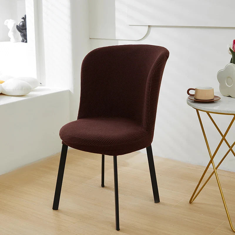 Afralia™ Fleece Round Chair Cover | Spandex Slipcover for Home Banquet Decor