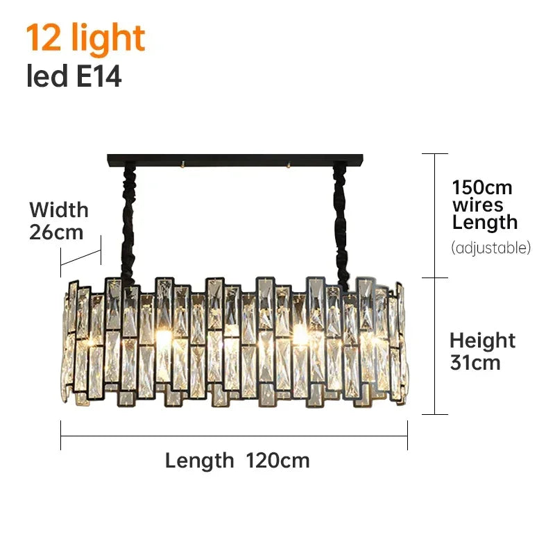 Afralia™ Small Black Crystal Chandelier: ModernLight Luxury for Home Indoor Lighting