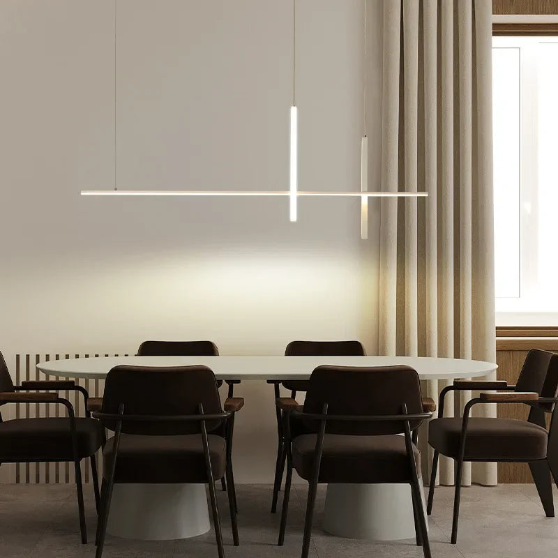 Afralia™ Minimalist LED Pendant Lamps: Dimmable Creative Design for Dining Room, Bar Chandelier