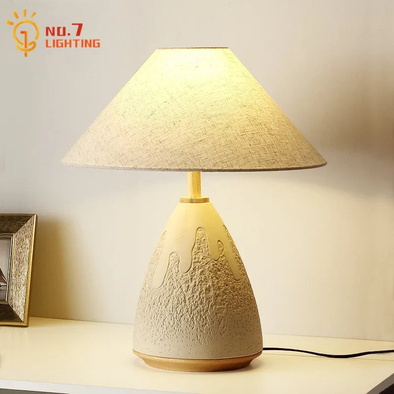 Afralia™ Concrete LED Table Lamp Industrial Design for Bedroom, Hotel, Bar