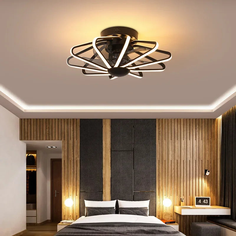 Afralia™ Bladeless Ceiling Fan with Dimmable LED Lights and Remote - Reversible Timing, Modern Design