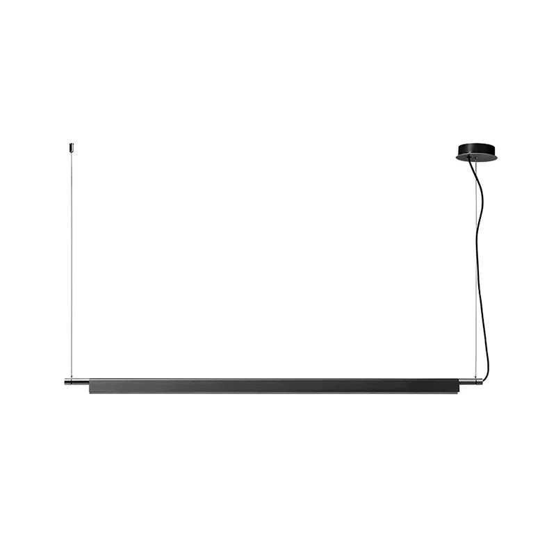 Afralia™ Scandinavian Linear LED Pendant Lamp for Living Room Office Restaurant Dining Table