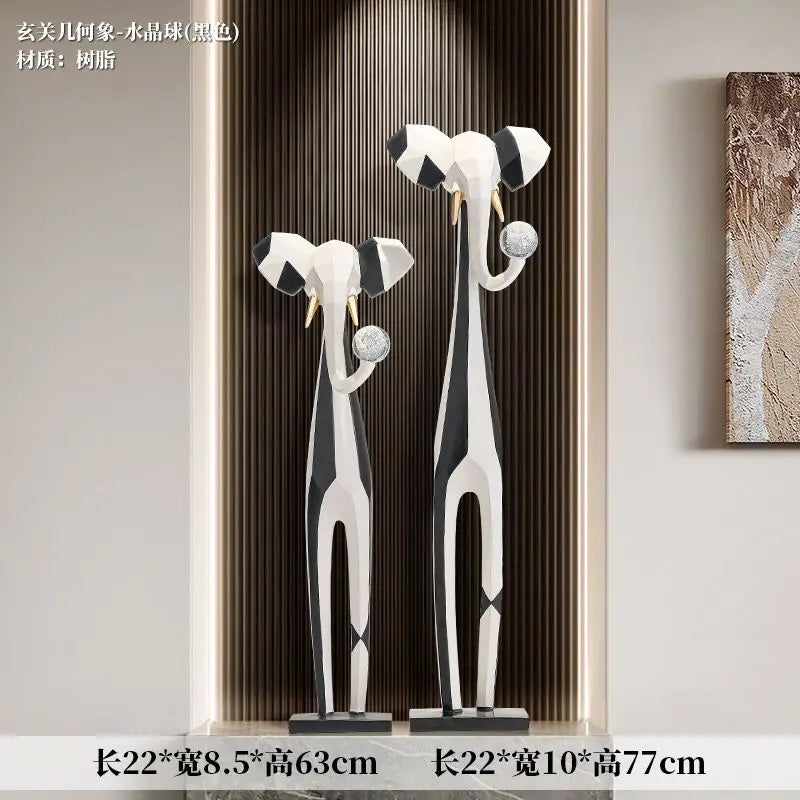 Afralia™ Abstract Art Living Room TV Cabinet, Modern High-End Decor, Large & Slender