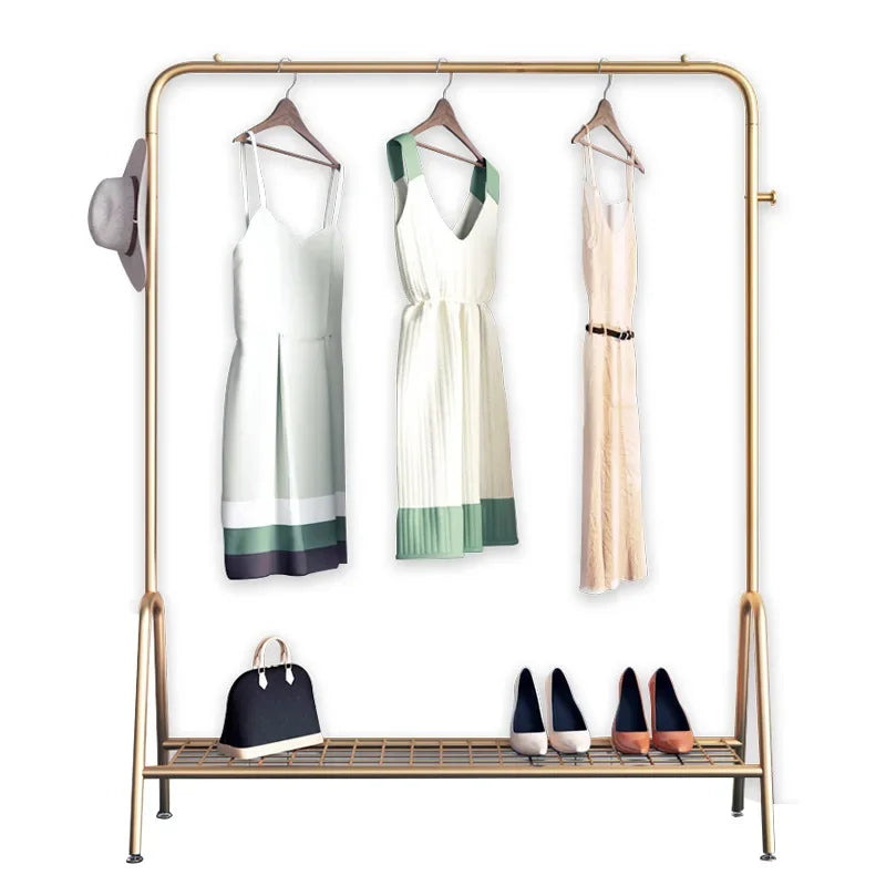 Afralia™ Multifunctional Coat Rack Clothes Stand with Wheels - Clothing Organizer