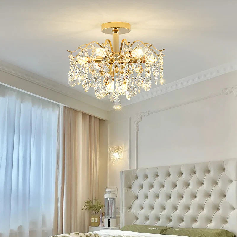 Afralia™ Crystal Chandelier: Luxury French Retro Charm, Modern & Romantic Lighting