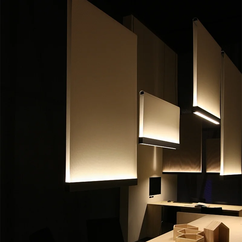 Afralia™ Square Knit Fabric Pendant Light Fixture for Dining Room and Kitchen