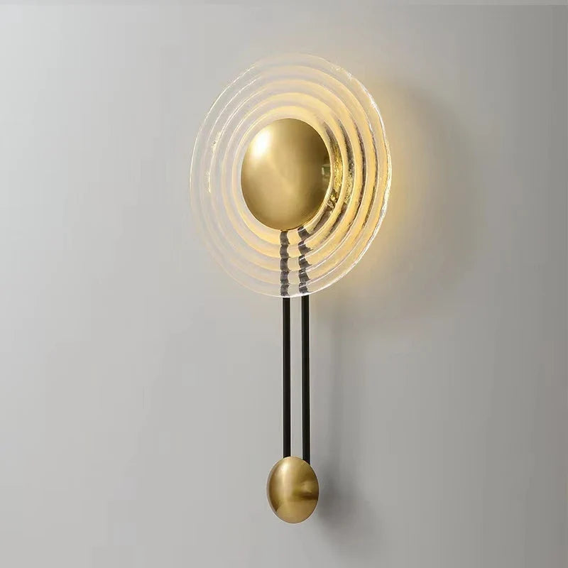 Afralia™ Minimalist Round Glass Wall Lamps for Bedroom and Living Room Decor
