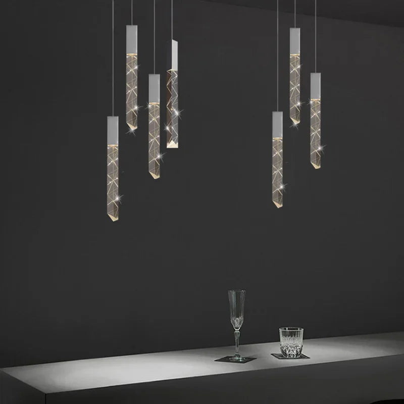 Afralia™ Crystal Glass LED Pendant Light: Modern Nordic Restaurant Hallway Lighting