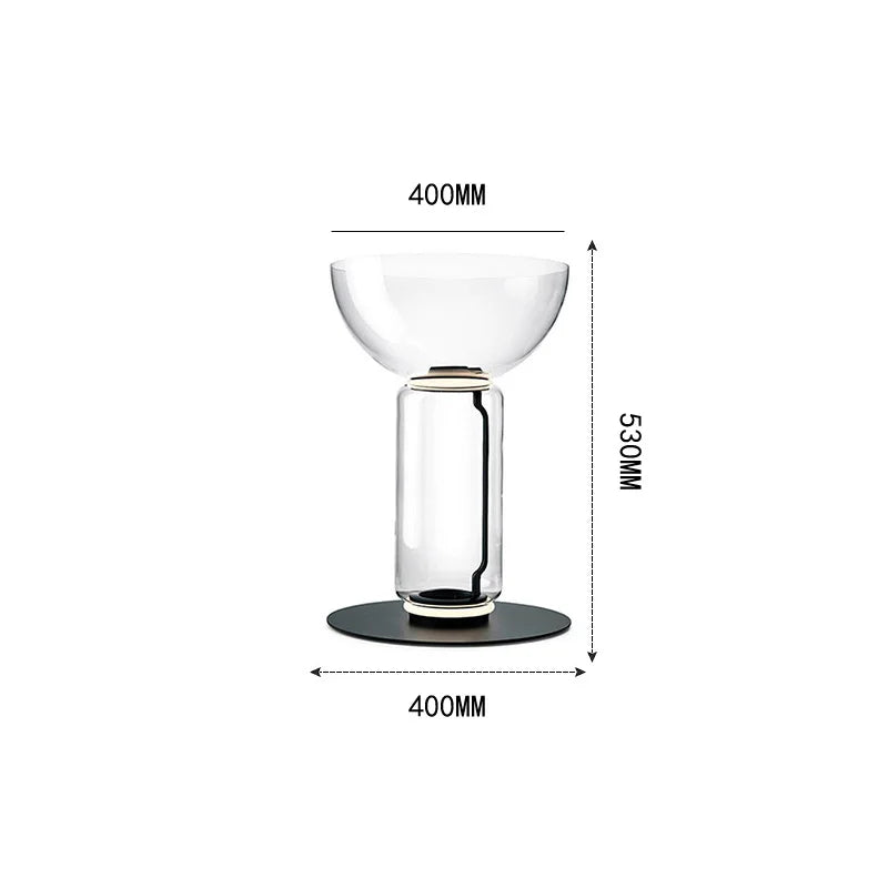 Afralia™ Clear Glass Tube Table Lamp, Modern Light Luxury Adjustable Tunnel Design