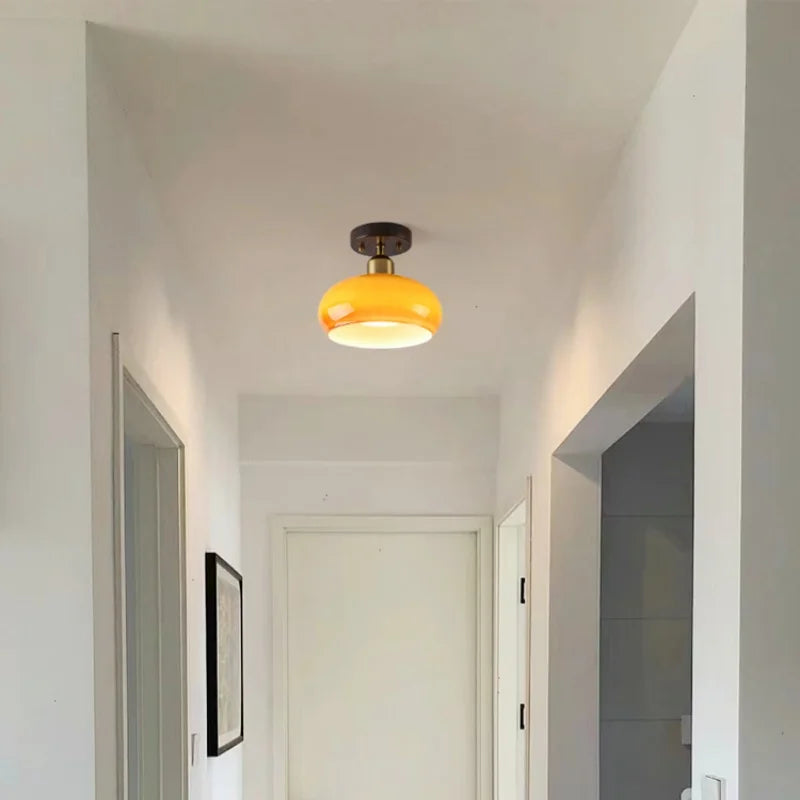 Afralia™ LED Ceiling Lamp Japanese Style Glass Modern Living Room Lighting