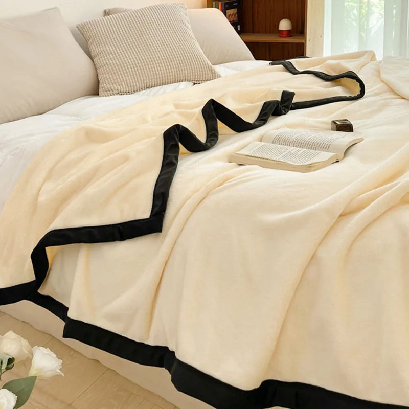 Afralia™ Milk Velvet Coral Fleece Blanket for Sofa & Bed - Warmth Throw